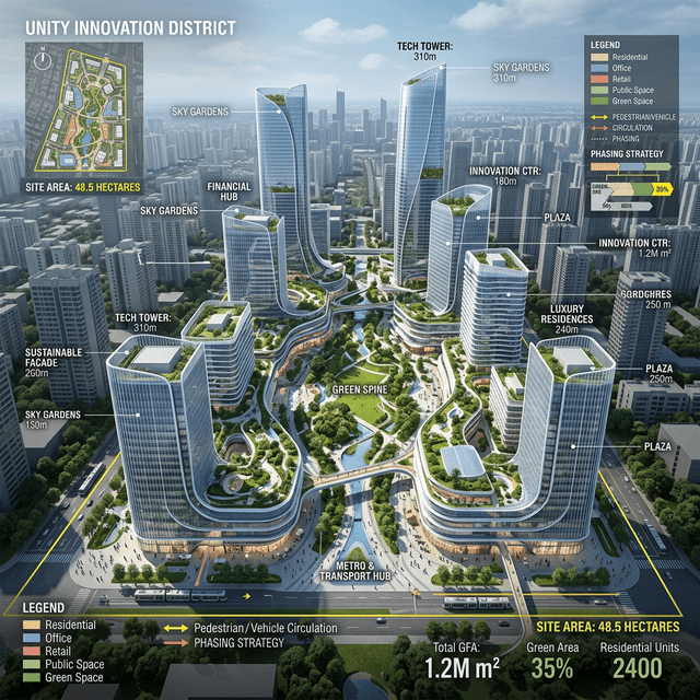 Conceptual mixed-use project